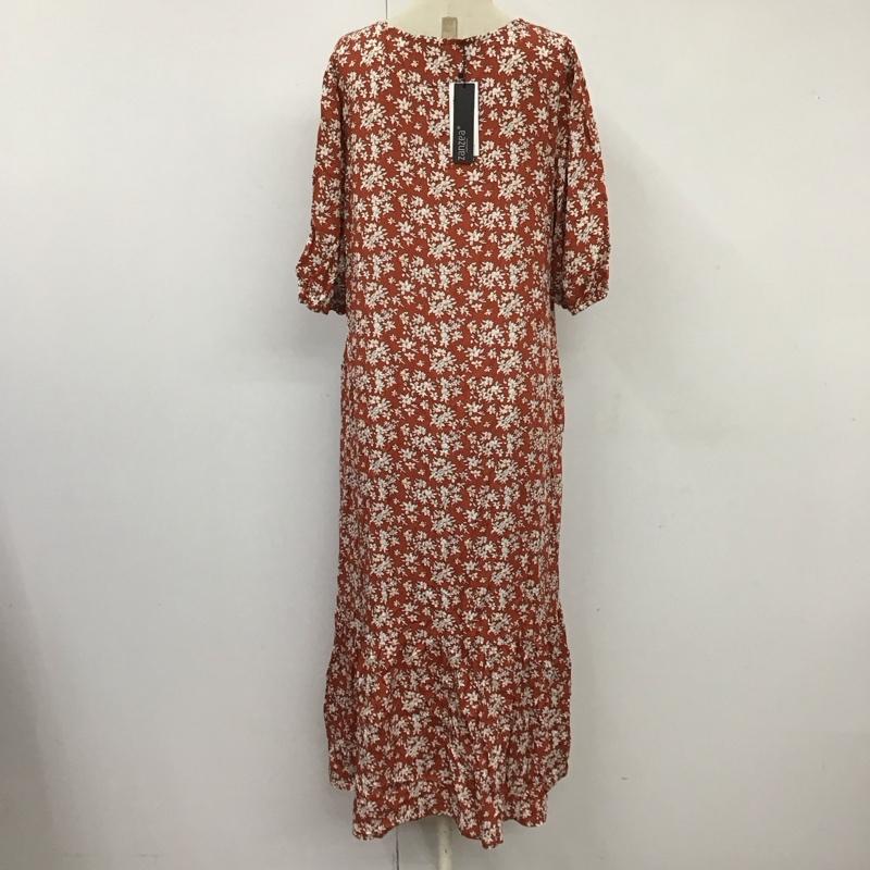 古着 USED ワンピース ロングスカート ZANZEA 半袖 前開き Vネック S 花柄 茶 / ブラウン /  レディース USED 古着 中古 10115323