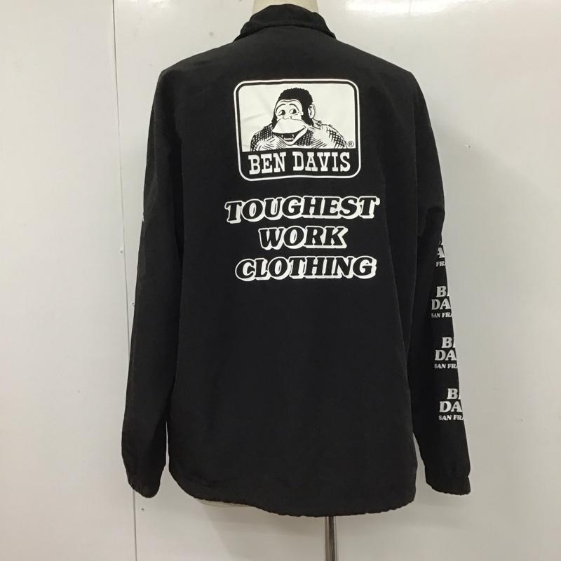 ベンデイビス BEN DAVIS ジャケット、上着 ジャケット、ブレザー G-9780015 SleeveLogoCoachesJKT ナイロンジャケット ベンチジャケット L ロゴ、文字 黒 / ブラック /  メンズ USED 古着 中古 10110728