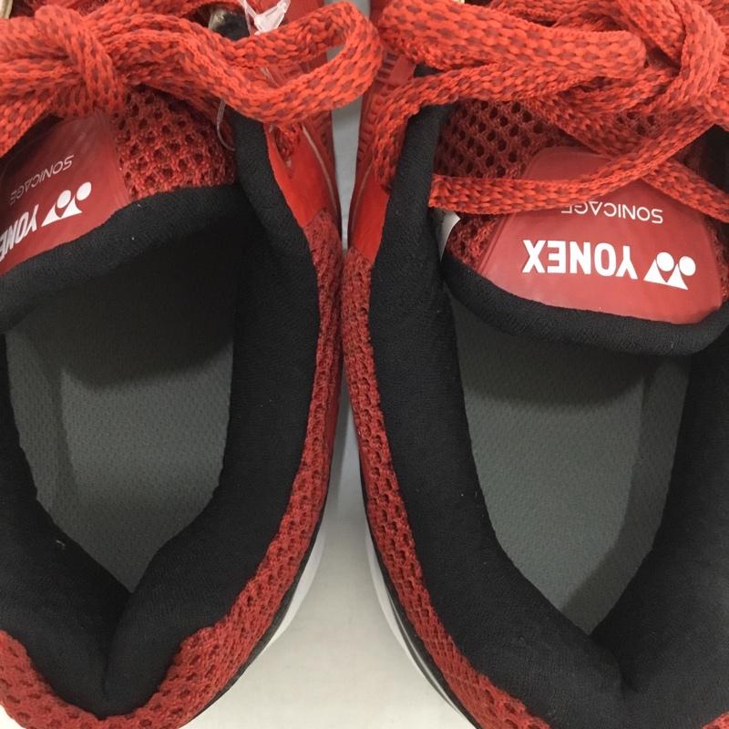 ヨネックス YONEX スニーカー スニーカー SHTSWGC テニスシューズ パワークッション ソニケージワイド GC 27cm 27.0cm ロゴ、文字 赤 / レッド / X 白 / ホワイト / X 黒 / ブラック /  メンズ USED 古着 中古 10142486
