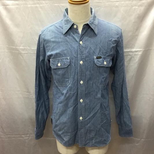 ステュディオ・ダ・ルチザン STUDIO D ARTISAN シャツ、ブラウス 長袖 長袖シャツ カラーシャツ ポケットシャツ 長袖カットソー M 無地 インディゴ / インディゴ /  メンズ USED 古着 中古 10112294