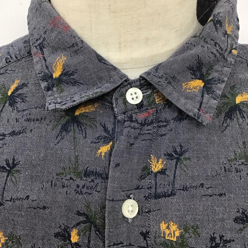 ノーティカ NAUTICA シャツ、ブラウス 長袖 長袖シャツ プリントシャツ カラーシャツ XL プリント 灰 / グレー /  メンズ USED 古着 中古 10125066