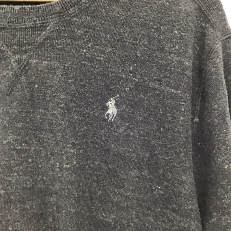 ポロラルフローレン POLO RALPH LAUREN トレーナー 長袖 長袖トレーナー スウェット クルーネック プルオーバー L ロゴ、文字 ダークグレー / ダークグレー /  メンズ USED 古着 中古 10150107