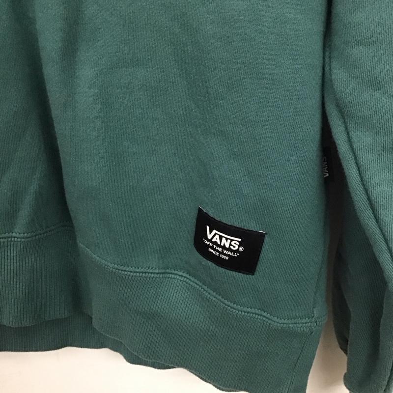 バンズ VANS トレーナー 長袖 長袖トレーナー スウェット クルーネック プルオーバー S 無地 緑 / グリーン /  メンズ USED 古着 中古 10137691