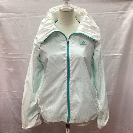 アディダス adidas ジャケット、上着 ジャンパー、ブルゾン S04736 JED80 トレーニング ActiveTraining レオパード柄 裏起毛ウインドブレーカー M ヒョウ柄・レオパード柄 X ロゴ、文字 白 / ホワイト /  レディース USED 古着 中古 10113191