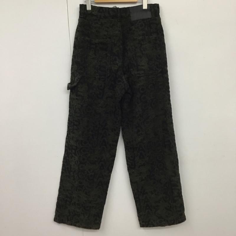 マークジェイコブス MARCJACOBS パンツ デニム、ジーンズ 2S4RBT003D06 ディストレス モノグラム ジャカード オーバーサイズ ジーンズ 26 ロゴ、文字 黒 / ブラック / X カーキ / カーキ /  レディース USED 古着 中古 10131323
