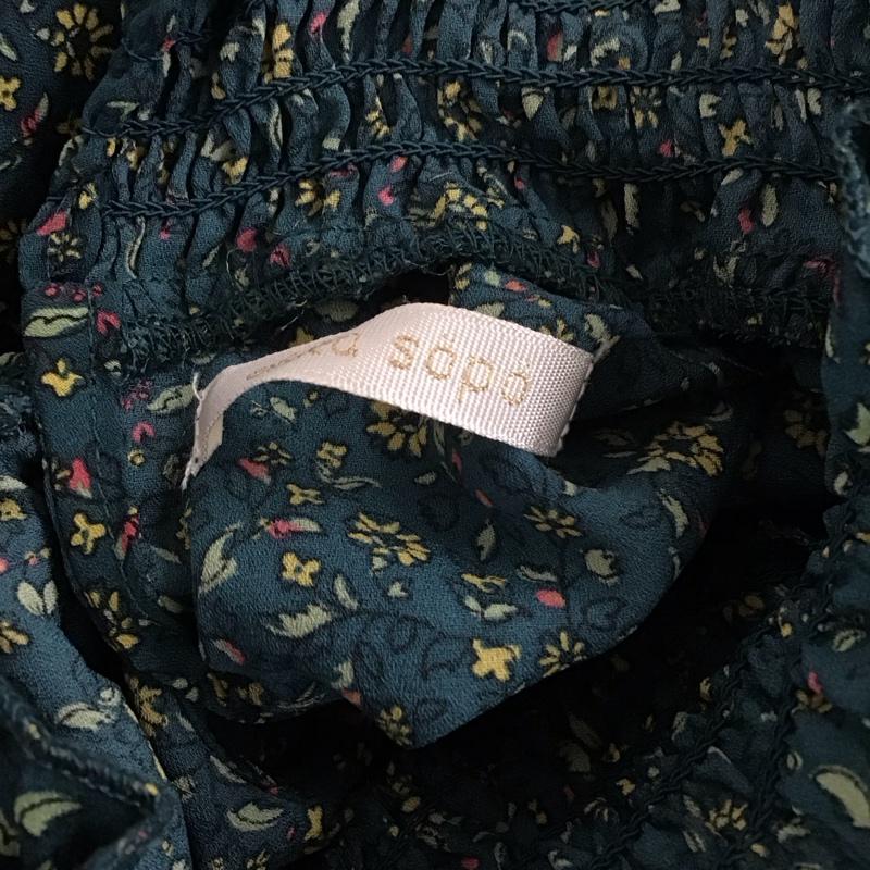 エヘカソポ ehka sopo ワンピース ロングスカート 1103686 スタンドネック 長袖 M 花柄 緑 / グリーン /  レディース USED 古着 中古 10122464