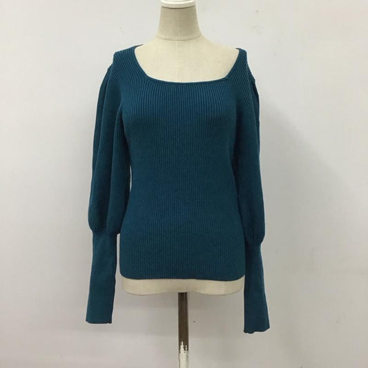 スライ SLY カットソー 長袖 030DAH70-5510-1 SQUARE NECK PUFF SLEEVE トップス スクエアネック FREE 無地 青 / ブルー /  レディース USED 古着 中古 10115893