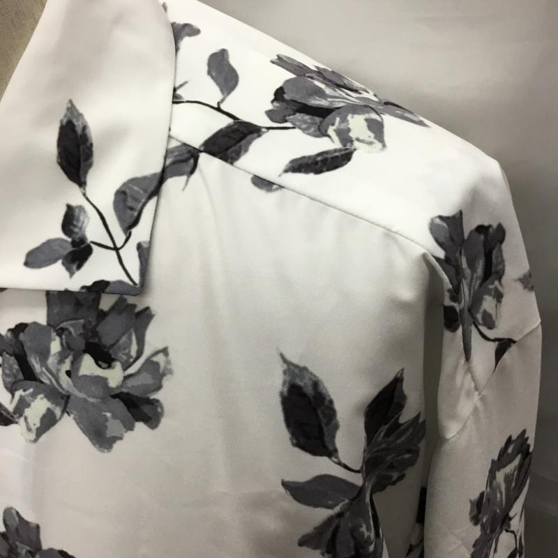 アデイインザライフ ユナイテッドアローズ A day in the life UNITED ARROWS シャツ、ブラウス 長袖 長袖シャツ カラーシャツ ポケットシャツ 長袖カットソー プリントシャツ L プリント 白 / ホワイト /  メンズ USED 古着 中古 10114614