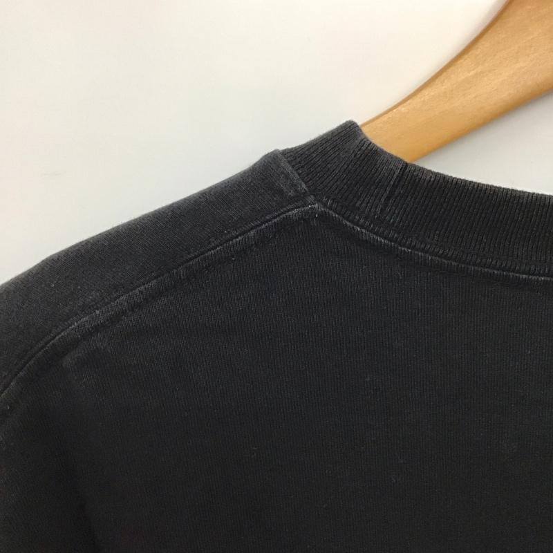 チャンピオン Champion カットソー 長袖 長袖カットソー プリントカットソー クルーネック XXL ロゴ、文字 黒 / ブラック /  メンズ USED 古着 中古 10132351