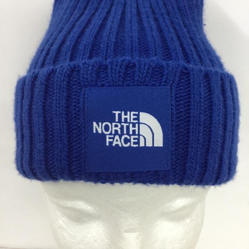ザノースフェイス THE NORTH FACE 帽子 ニット帽 ロゴ、文字 青 / ブルー /  メンズ USED 古着 中古 10131948