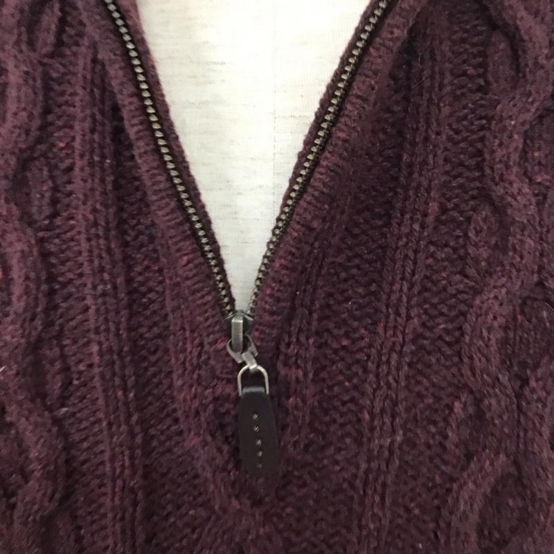 エルエルビーン L.L.Bean ニット、セーター 長袖 S 無地 えんじ / ワインレッド /  メンズ USED 古着 中古 10111369