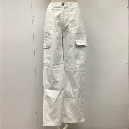 ザラ ZARA パンツ ワークパンツ、ペインターパンツ カーゴパンツ カジュアルパンツ ワイドパンツ ワークパンツ ミリタリーパンツ 34 無地 白 / ホワイト /  レディース USED 古着 中古 10110448