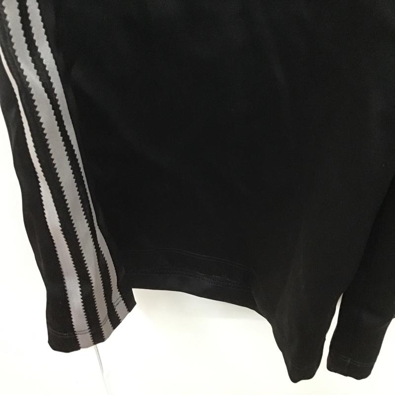 アディダス adidas パンツ ワークパンツ、ペインターパンツ h37822 アディカラークラシックスサテンパンツ ジャージ ワイドパンツ L ロゴ、文字 黒 / ブラック /  レディース USED 古着 中古 10106220