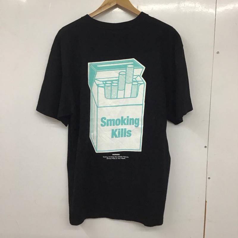 エフアールツー FR2 Tシャツ 半袖 半袖カットソー プリントTシャツ クルーネックカットソー L プリント 黒 / ブラック /  メンズ USED 古着 中古 10134601