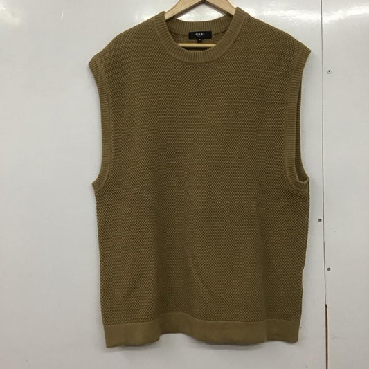 ビームス BEAMS ベスト ベスト ニットベスト ノースリーブカットソー プルオーバー M 無地 ベージュ / ベージュ /  メンズ USED 古着 中古 10143121