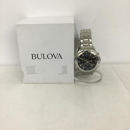ブローバ BULOVA 腕時計 アナログ（クォーツ式） 96B260 プレシジョニスト 箱有 無地 黒 / ブラック / X 銀 / シルバー /  メンズ USED 古着 中古 10133868