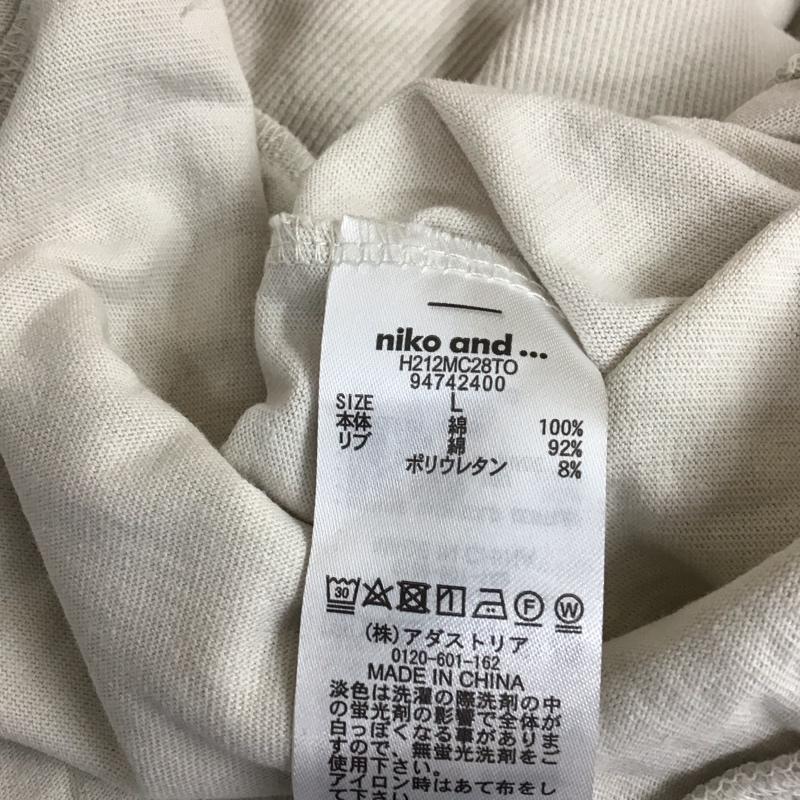 ニコアンド niko and... カットソー 半袖 半袖カットソー 無地Tシャツ クルーネックカットソー 4 無地 ベージュ / ベージュ /  メンズ USED 古着 中古 10114197