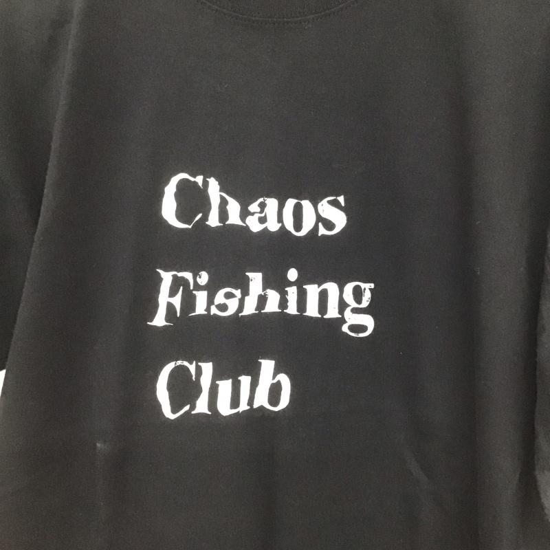 カオス フィッシング クラブ Chaos Fishing Club Tシャツ 半袖 半袖カットソー プリントTシャツ クルーネックカットソー L ロゴ、文字 黒 / ブラック /  メンズ USED 古着 中古 10147056