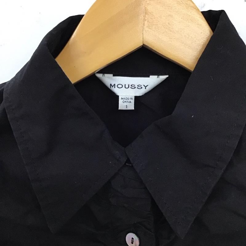 マウジー MOUSSY シャツ、ブラウス 半袖 010HS230-0881 GATHER SLEEVELESS 1 無地 黒 / ブラック /  レディース USED 古着 中古 10129234