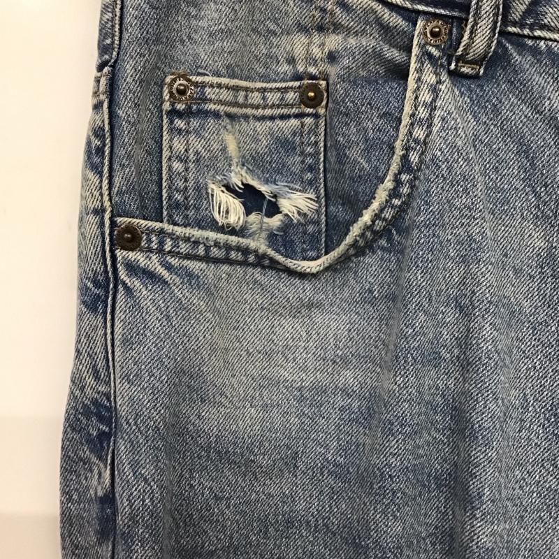 ザラ ZARA パンツ デニム、ジーンズ デニムパンツ ワイドパンツ カジュアルパンツ 38 無地 水色 / ライトブルー /  メンズ USED 古着 中古 10148577
