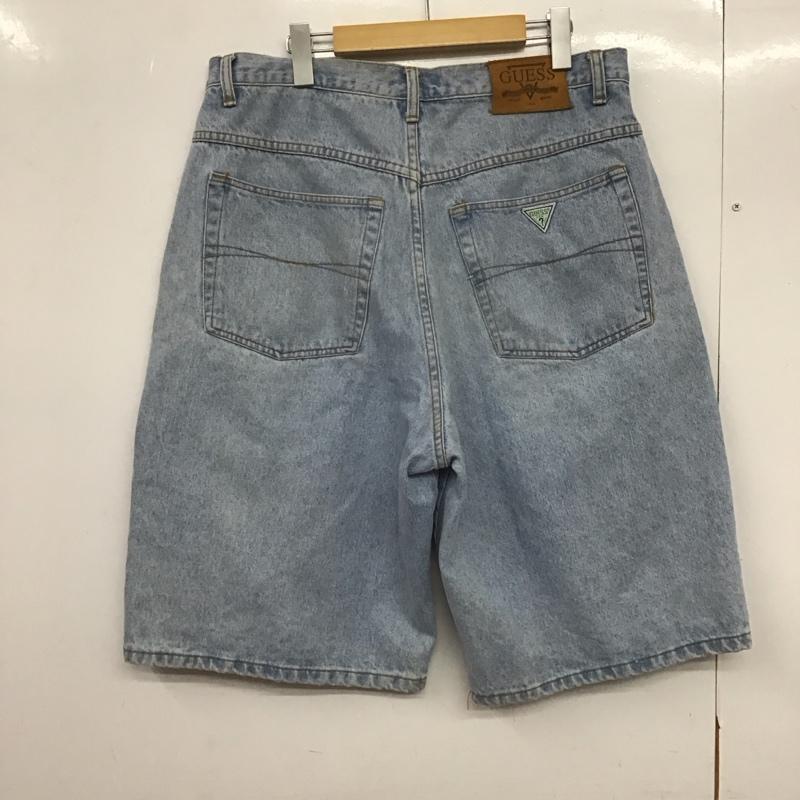 ゲス Guess パンツ デニム、ジーンズ デニムパンツ ワイドパンツ カジュアルパンツ 34 ロゴ、文字 インディゴ / インディゴ /  メンズ USED 古着 中古 10146178