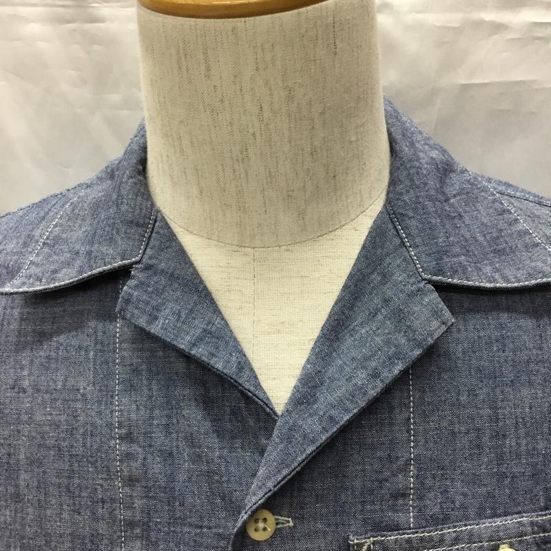 デンハム DENHAM シャツ、ブラウス 半袖 27190-4-40802 シャンブレーシャツ 半袖シャツ XS 無地 インディゴ / インディゴ /  メンズ USED 古着 中古 10115756