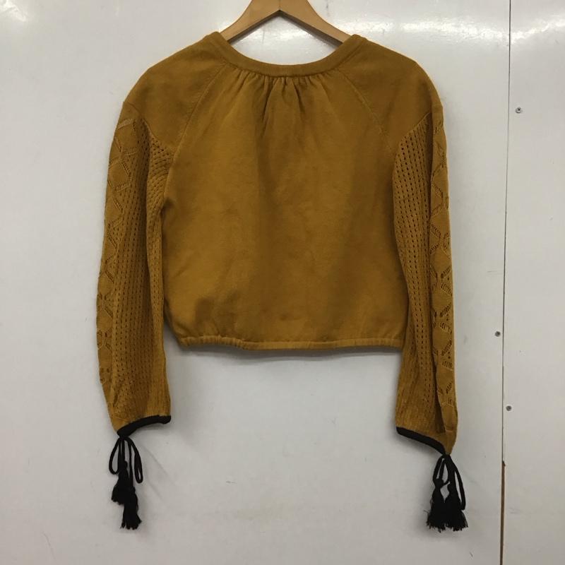 スライ SLY ニット、セーター 長袖 030ASW70-0270 TASSEL LACY HG TOPS ニットトップス FREE 無地 マスタード / マスタード /  レディース USED 古着 中古 10140055