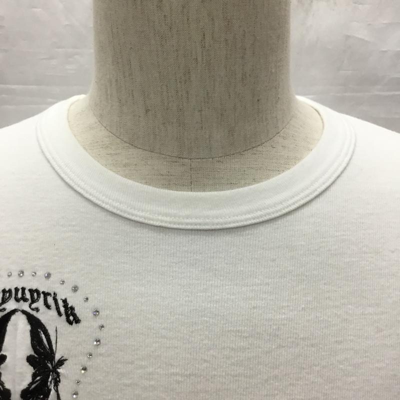 キリュウキリュウ kiryuyrik カットソー 長袖 長袖カットソー クルーネックカットソー ロングスリーブカットソー プリントTシャツ S ロゴ、文字 白 / ホワイト /  メンズ USED 古着 中古 10120705