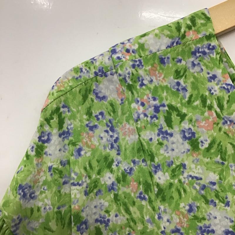 ニコアンド niko and... ワンピース ロングスカート リボン２wayマキシOP2 M 総柄 X 花柄 薄緑 / ライトグリーン /  レディース USED 古着 中古 10133978