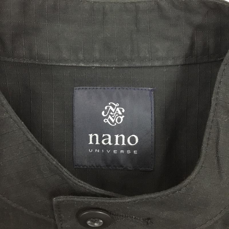 ナノユニバース nano・universe ジャケット、上着 ジャケット、ブレザー 672-0211005 コート ロングジャケット カジュアルジャケット L 無地 黒 / ブラック /  メンズ USED 古着 中古 10120459