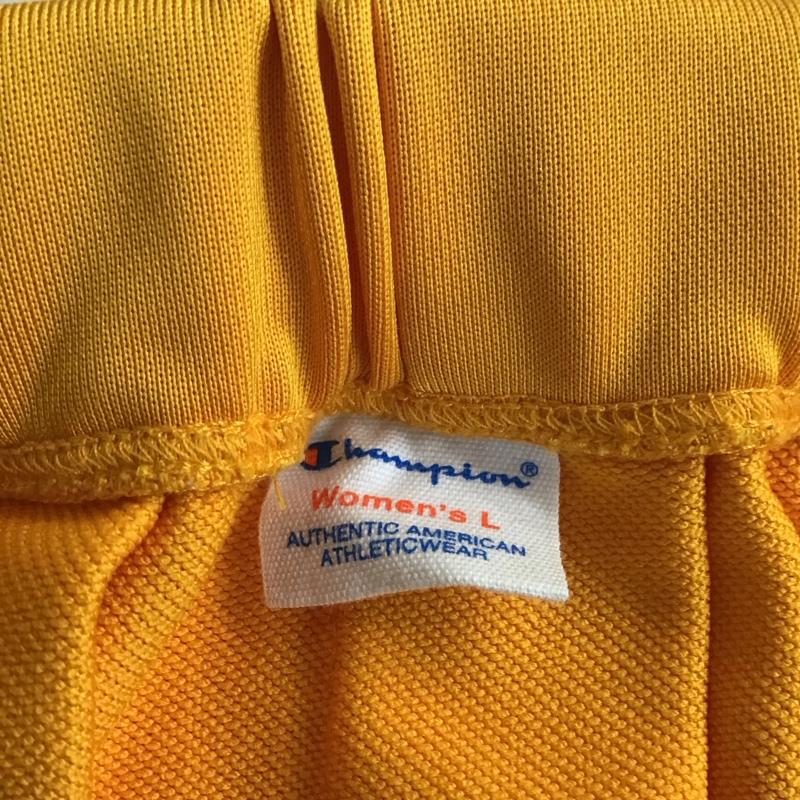 チャンピオン Champion スカート ロングスカート CW-R203 スカート ジャージ カジュアルスカート L ロゴ、文字 黄 / イエロー /  レディース USED 古着 中古 10110238