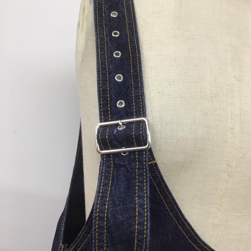 エヴリス EVRIS ワンピース ロングスカート 372020300701-01 ステップヘムプリーツロングワンピース 2WAY ワンショルダー デニム FREE 無地 インディゴ / インディゴ / X 白 / ホワイト /  レディース USED 古着 中古 10107370