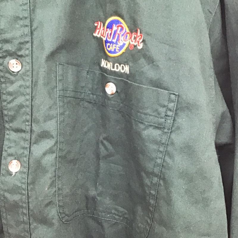 ハードロックカフェ HARD ROCK CAFE シャツ、ブラウス 長袖 ボタンダウンシャツ L 無地 緑 / グリーン /  メンズ USED 古着 中古 10128563