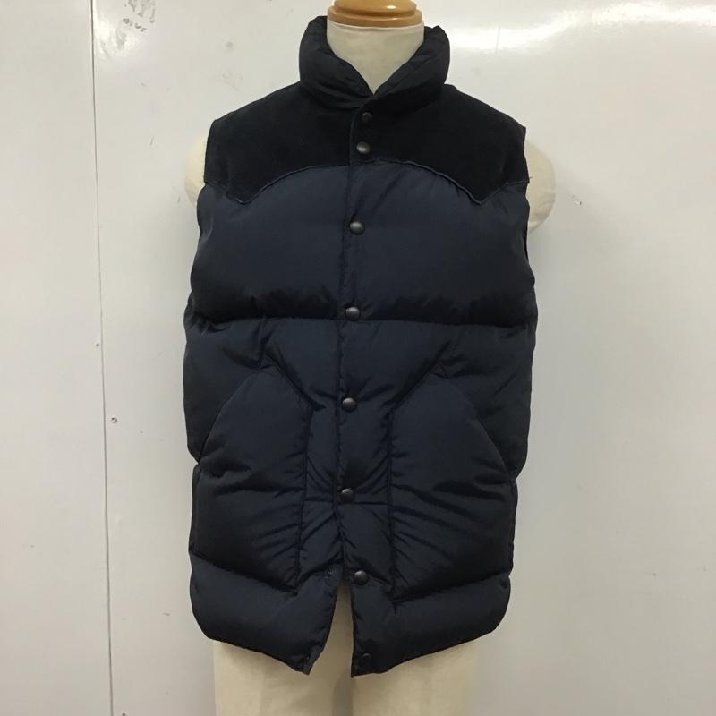 ロッキー マウンテン フェザーベッド Rocky Mountain FeatherBed ベスト ベスト 450-512-01 DOWN VEST ダウンベスト 40 無地 紺 / ネイビー /  メンズ USED 古着 中古 10124528