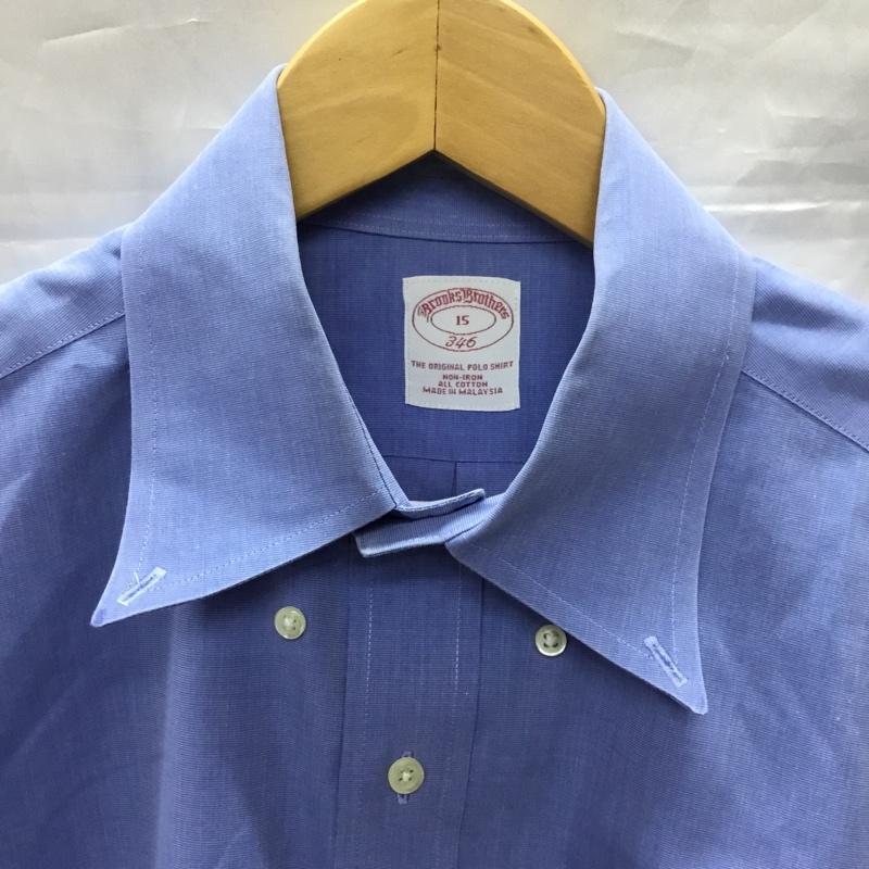 ブルックスブラザーズ BROOKS BROTHERS シャツ、ブラウス 半袖 無地 水色 / ライトブルー /  メンズ USED 古着 中古 10110613