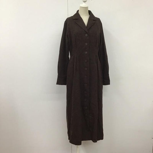 マウジー MOUSSY ワンピース ロングスカート 010BAA30-7050 TUCK WAIST LONG DRESS ジャケット風 1 無地 ダークブラウン / ダークブラウン /  レディース USED 古着 中古 10108234