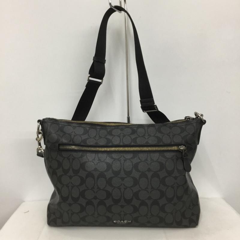 コーチ COACH ショルダーバッグ ショルダーバッグ F78722 シグネチャー ロゴ、文字 黒 / ブラック /  メンズ USED 古着 中古 10133826