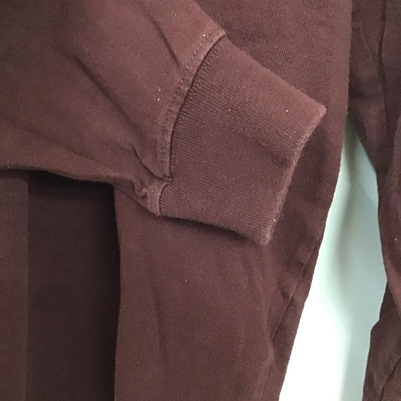 カーハート Carhartt カットソー 長袖 長袖カットソー プリントカットソー クルーネック S ロゴ、文字 えんじ / ワインレッド /  メンズ USED 古着 中古 10128732