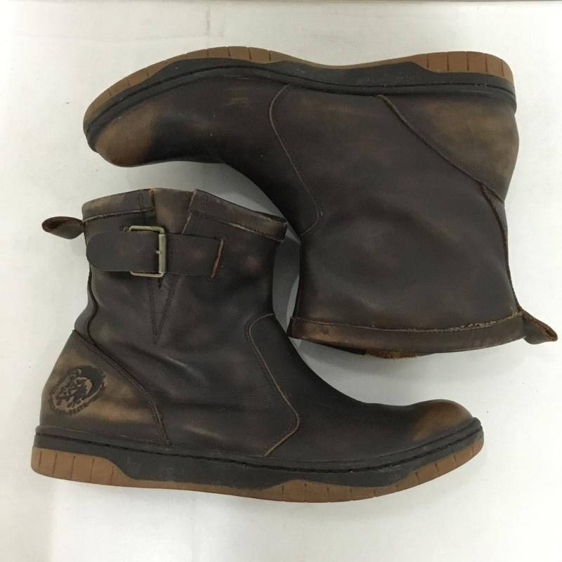 ディーゼル DIESEL ブーツ ショートブーツ Y00261 ショートエンジニアブーツ 28cm 28.0cm ワンポイント ダークブラウン / ダークブラウン /  メンズ USED 古着 中古 10149228
