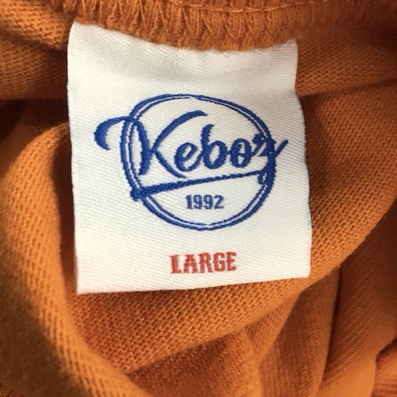 ケボズ KEBOZ カットソー 半袖 半袖カットソー 半袖シャツ 無地シャツ L ロゴ、文字 橙 / オレンジ /  メンズ USED 古着 中古 10126514