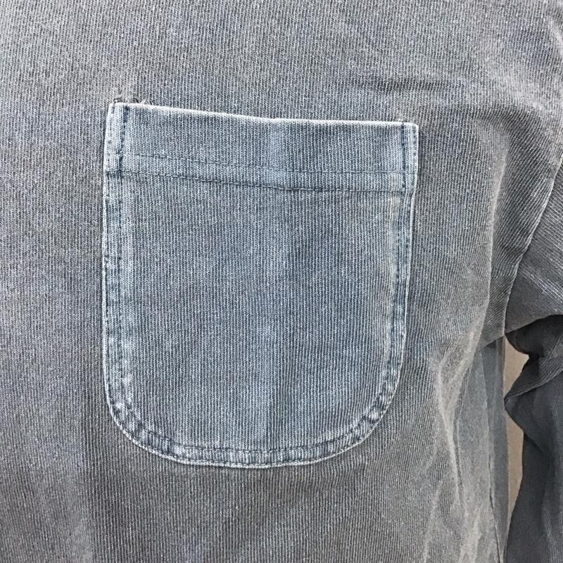 ザノースフェイス THE NORTH FACE Tシャツ 長袖 NT81732 PIGMENT DYE TEE ロンT L ロゴ、文字 青 / ブルー /  メンズ USED 古着 中古 10115596