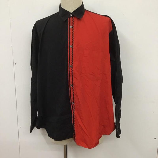 コムデギャルソンシャツ COMME des GARCONS SHIRT シャツ、ブラウス 長袖 M 無地 黒 / ブラック / X 赤 / レッド /  メンズ USED 古着 中古 10106251