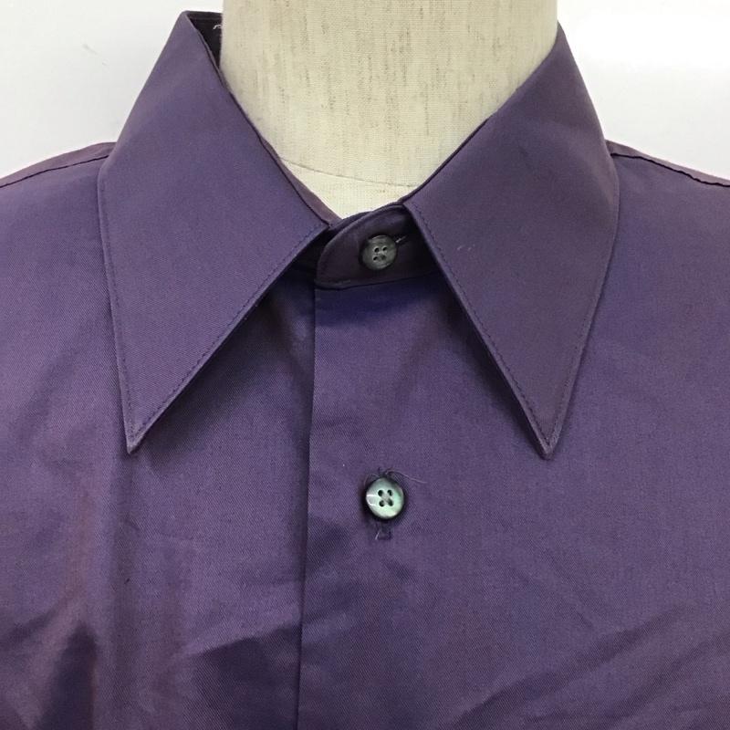 ウ゛ァンヒューゼン VANHEUSEN シャツ、ブラウス 長袖 長袖シャツ 無地 紫 / パープル /  メンズ USED 古着 中古 10106538