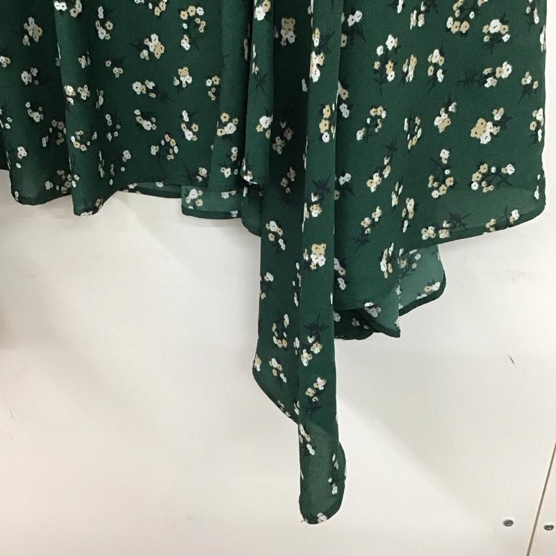ローリーズファーム LOWRYS FARM スカート ロングスカート FREE 総柄 緑 / グリーン /  レディース USED 古着 中古 10130210