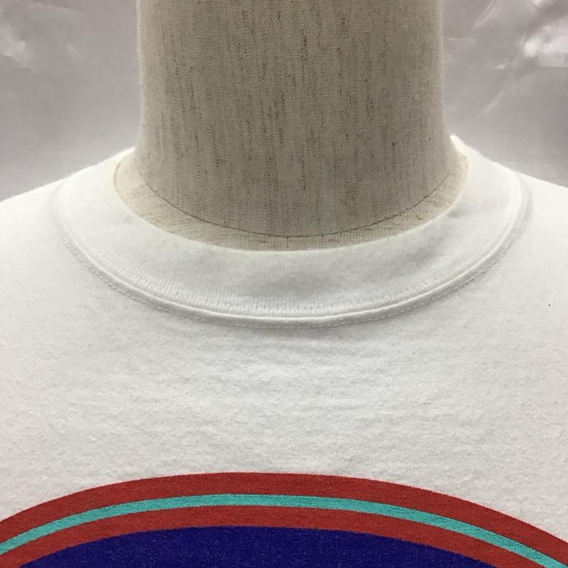 ホワイトマウンテニアリング WHITE MOUNTAINEERING Tシャツ 半袖 WM1071501 クルーネック L プリント 白 / ホワイト /  メンズ USED 古着 中古 10122609