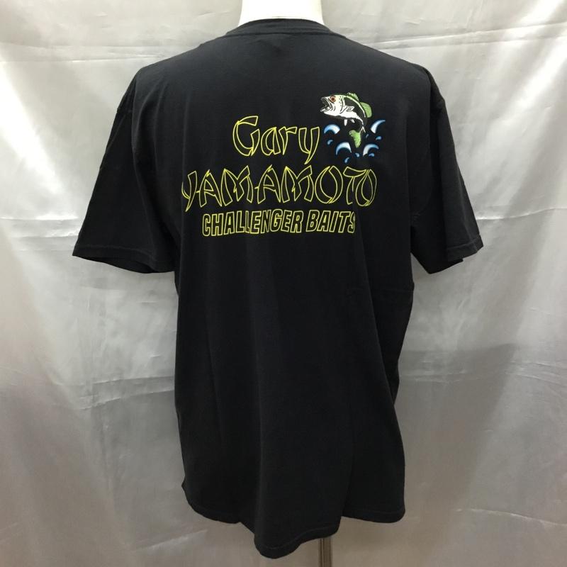 チャレンジャー CHALLENGER Tシャツ 半袖 CLG-TS 022-012 Gary YAMAMOTO BAITS TEE バックプリント L ロゴ、文字 黒 / ブラック /  メンズ USED 古着 中古 10109679