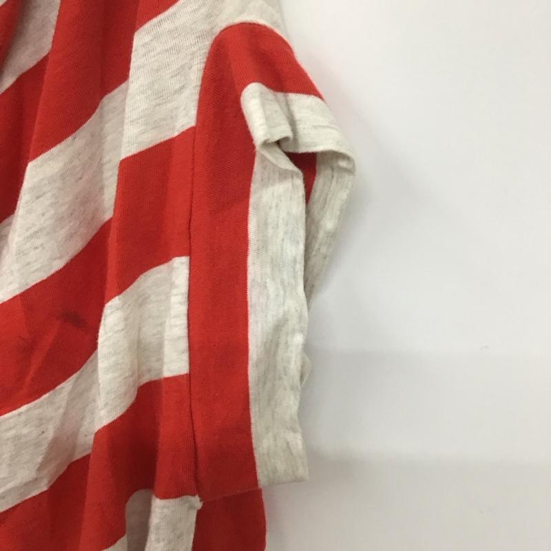 ジュンヤワタナベコムデギャルソン JUNYA WATANABE COMME des GARCONS カットソー 半袖 半袖カットソー ドルマンスリーブ ボーダー M ボーダー柄 灰 / グレー / X 赤 / レッド /  レディース USED 古着 中古 10136265