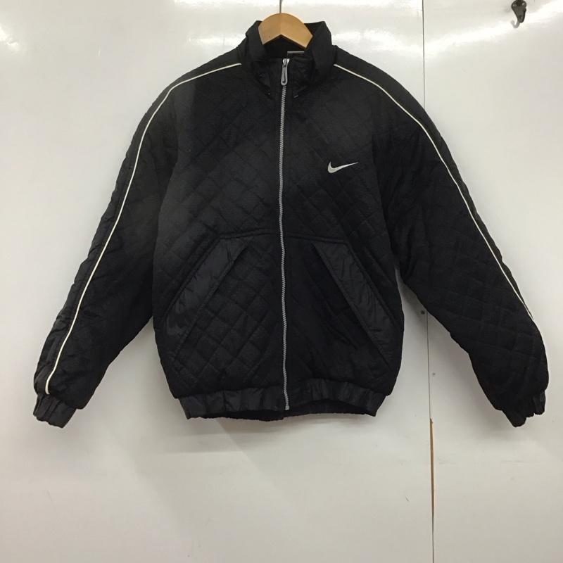 ナイキ NIKE ジャケット、上着 ジャンパー、ブルゾン f60308 ジップアップジャケット ナイロンジャケット M ロゴ、文字 黒 / ブラック /  レディース USED 古着 中古 10144194