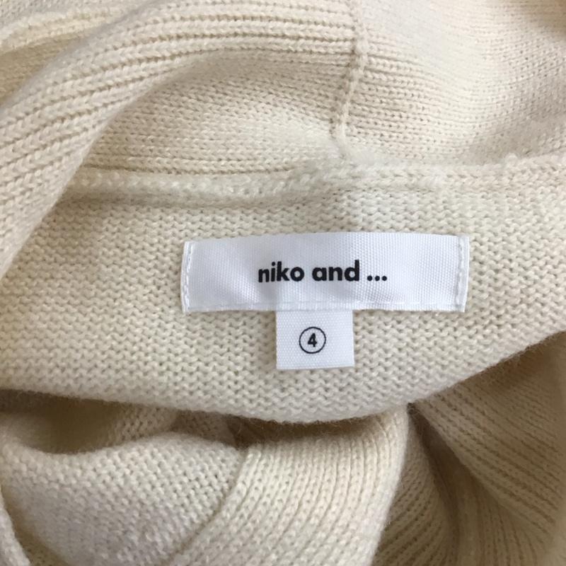 ニコアンド niko and... ニット、セーター 長袖 ST76DE01SB Vネック 4 無地 オフホワイト / オフホワイト /  レディース USED 古着 中古 10108316