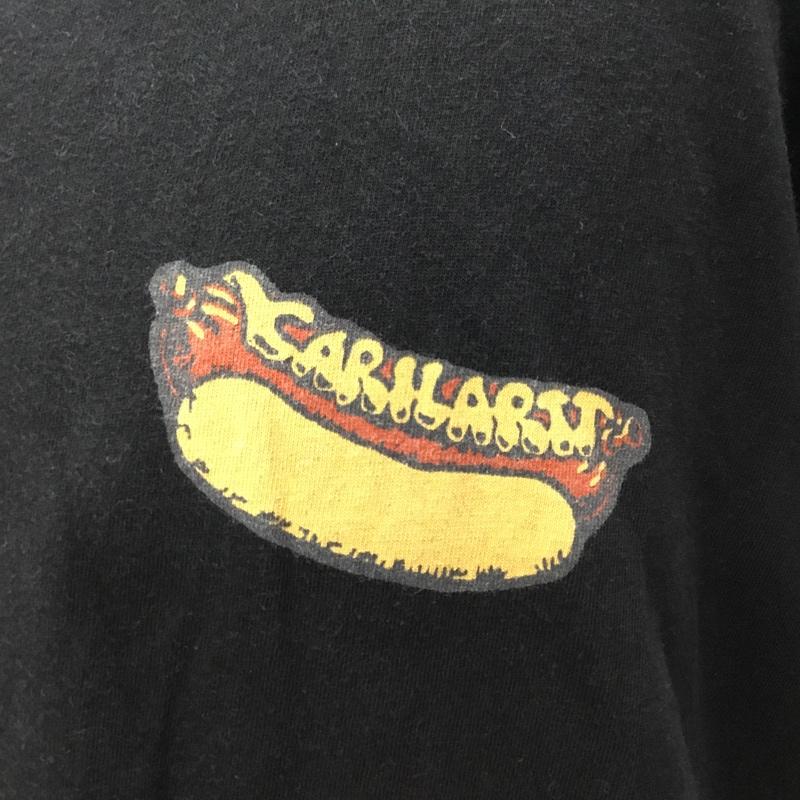 カーハート Carhartt Tシャツ 半袖 半袖カットソー プリントTシャツ クルーネックカットソー XL ロゴ、文字 黒 / ブラック /  メンズ USED 古着 中古 10120463